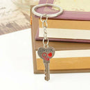 1Set Couple Keychain Keyring Keyfob Lovely Valentine's Day Lover Gift Heart Key
