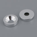 10x Anodized Turned Aluminium Countersunk Washers Screw Bolts Gasket Sliver