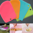 3x Plastic Dough Icing Fondant Scraper Cake Decorating Baking Pastry Tools