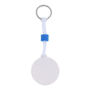 50mm Yachting Boat Kayaking Floating Key Chain Key Ring- Round Shaped White