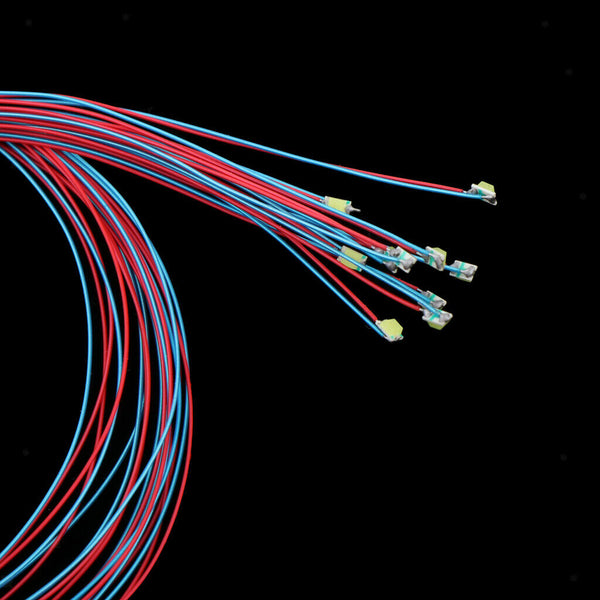 10x 3V Red Flash LED Light With Wire For Train