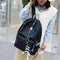 Fashion big capacity shopping bag laptop backpack rucksack canvas bags stud W9U7
