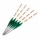 5 Pcs Fishing Floats Buoy Fluorescent Tail Ice Fishing Winter Barr Wood Luminous