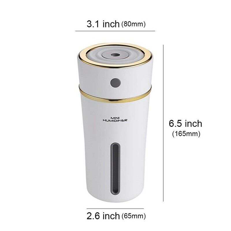 Rechargeable 300Ml Usb Mini Humidifier With Battery, Cute Cup Style Cool Mi M1I7