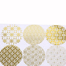 90 round bronzing seal stickers transparent pattern series baking stickerOZ