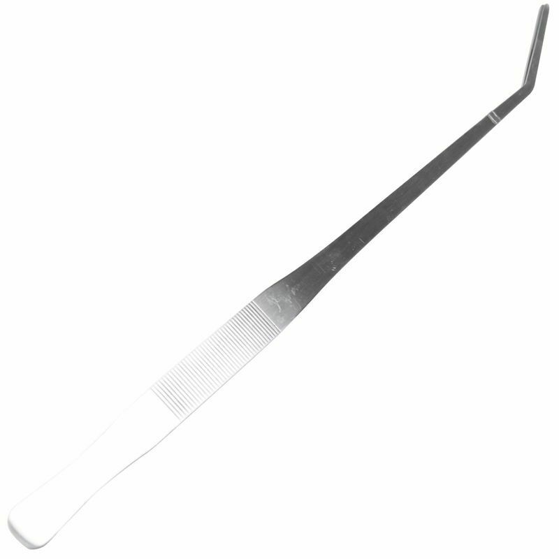 18.9" Long Stainless Steel Curved Tweezer for Fish Tank Plants G3V2