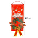 Christmas Hanging Cloth Flag Wall Door Ornament Party Decor (Flower Ring)