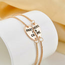 2X Best Friends Forever Split Heart Pendant Bracelet Set for Friendship Gift* ES