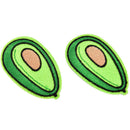 10 pcs avocado patches badge for clothing iron embroidered patch applique DIY3C