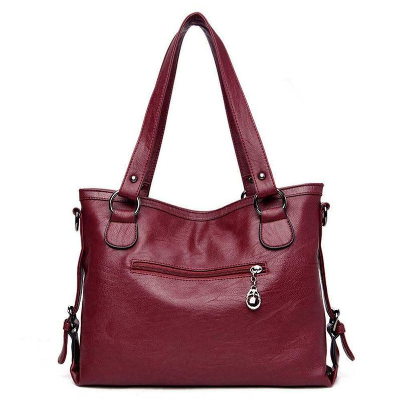 2017 Retro Style Large Women Handbags Ladies Shoulder Bags(Red)