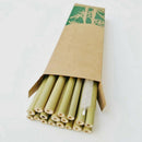 100Pcs / Lot Bamboo Drinking Straws Reusable Straw Party Kitchen + Cleaning