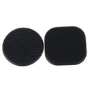 2Pcs Black round car accessories water cup slot non-slip carbon fiber look  3C