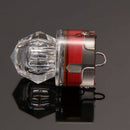 Mini Diamond LED Fishing Squid Fish Lure Light Flashing Lamp Red A