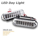 2x Bright 16 LED Car Daytime Running Light DRL Fog Day Driving LAMP 12V Useful