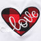 Kids Girls Long Sleeve Love Print Tops Plaid Strap Skirt Set (Red 12-18M) A#S