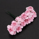 144pcs Mini Petite Paper Artificial Rose Buds Flowers DIY Craft Wedding Dec N3G4