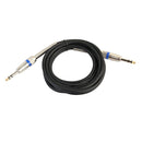 6.35mm Stereo Male to Male TRS Audio Cable Patch Cord for Bass Guitar 10ft