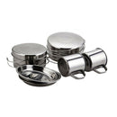 8Pcs/Set Backpacking Camping Cookware Hiking Cookware Set Lightweight Foldi