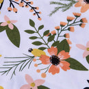 Newborn Receiving Blanket Headband Set Flower Print Baby Swaddle Receiving