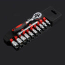 1/4 inch Socket Set Ratchet Wrench Extension Rod Combo Tools Kit  6.3mm