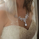 Wedding Party Bridal Bridesmaid Flower Crown Tiara+Necklace Earring Set Q6B9