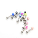 Flossy 10X Stainless Steel Ball Top Lip Studs Ear Rings Tragus Body Piercing YU