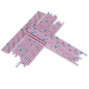 25pcs Mermaid paper straws drinking straws birthday party dessert table props BX