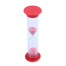 Plastic Red Hourglass Timer Two Minute for Child Brushing Teeth X5Z4