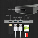 6 in 1 Thunderbolt 3 Usb-C to Hdmi 4K Adapter Sd Tf Card Reader Usb3.0 Hub
