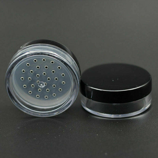 1pc 50g Plastic Loose Powder Jar Powder Puff Boxes Container Cosmetic AU Em S8Y5