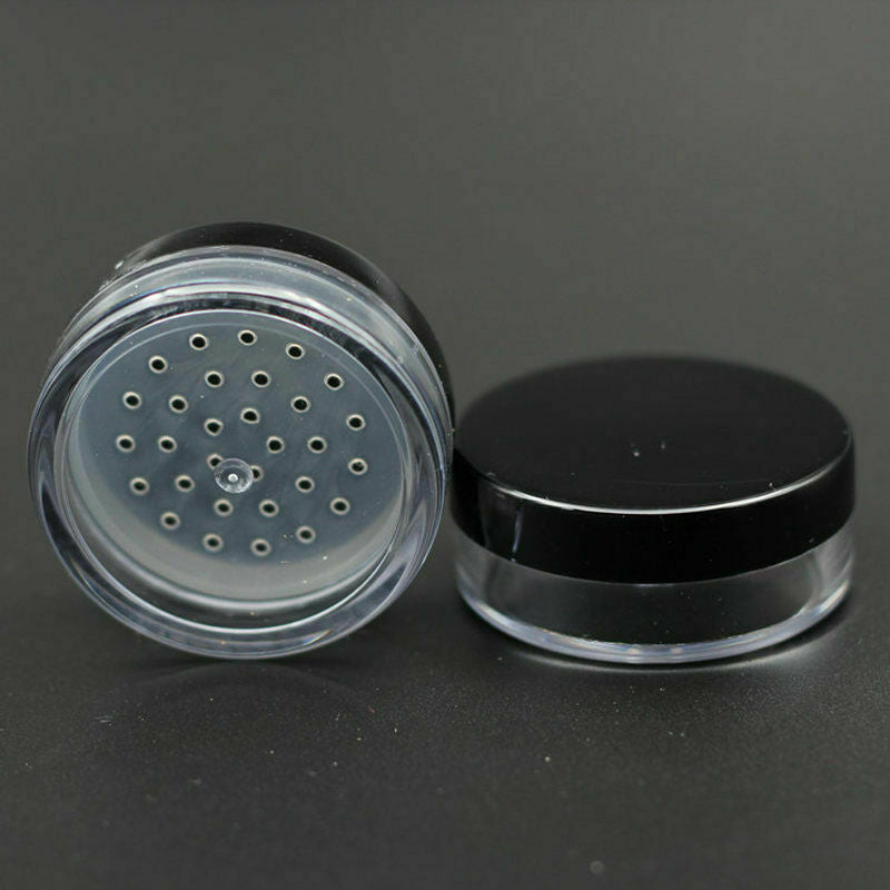 1pc 50g Plastic Loose Powder Jar Powder Puff Boxes Container Cosmetic AU Em S8Y5