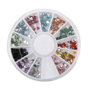 300pcs 2mm 12 Colors Glitter Heart Nail Art UV Acrylic Tips Rhinestones Whe T2K7
