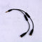 3.5mm stereo headphone audio male to 2 female y splitter cable w/ volume contrJR