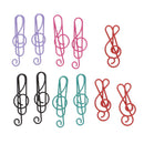 80pcs Music Symbols Animal Decors Metal Bookmarks File Documents Paper Clips