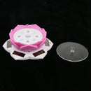 Solar Powered 360 Degree Rotating Display Stand LED Light Turntable Pink