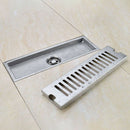 Stainless Steel Bathroom Shower Floor Long Drainage Square Shower Large Flo