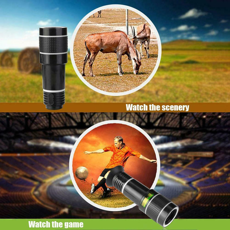 Universal 20X Zoom Telephoto Lens External Mobile Phone Camera Lens w/Clip