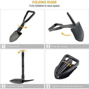 Folding Shovel Outdoor Camping Spade Survival Emergency Tools Camping H9H0