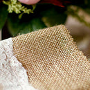 Table Runner Jute Canvas Lace Table Decoration Mat 30 x 275cm J2Y2