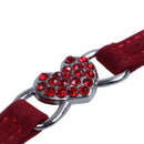 Heart charm and bell cat collar safety elastic adjustable with soft velvet