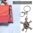 Crystal Tortoise Keychain Women Backpack Pendant Cute Key Ring Jewelry Gift A