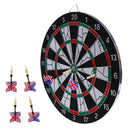 Double-sided Flocking Dart Board Bulls-Eye Game with 6 Darts Fitness Equipment