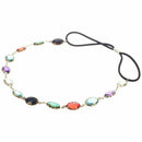 Oval Head Chain Jewelry Sparkling Gems Headband Head Piece Hair Band (Color G7A2