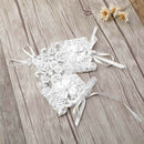 White Wedding Short Gloves Fingerless Bridal Gloves for Women Ivory Lace Gl
