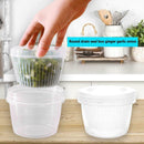 Round Ginger Garlic Food Container Box Drain Screw Cover Kitchen Organizer