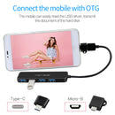 Portable 4 Port USB3.0 HUB Splitter Mouse Keyboard Multi USB Power Expander A