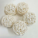 20 Pieces Natural Rattan Wicker Ball Christmas Tree Ornament Decoration 5cm