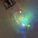 4Pcs Plastic Solar Powered Light Bulbs Colorful Garden Clear Hanging Lamp Set #
