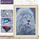 5D DIY Special Shaped Diamond Painting Lion Cross Stitch Embroidery Kits
