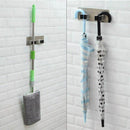 Mop broom, wall-mounted gripper self-adhesive non-slip kitchen bathroom gar E7Q1